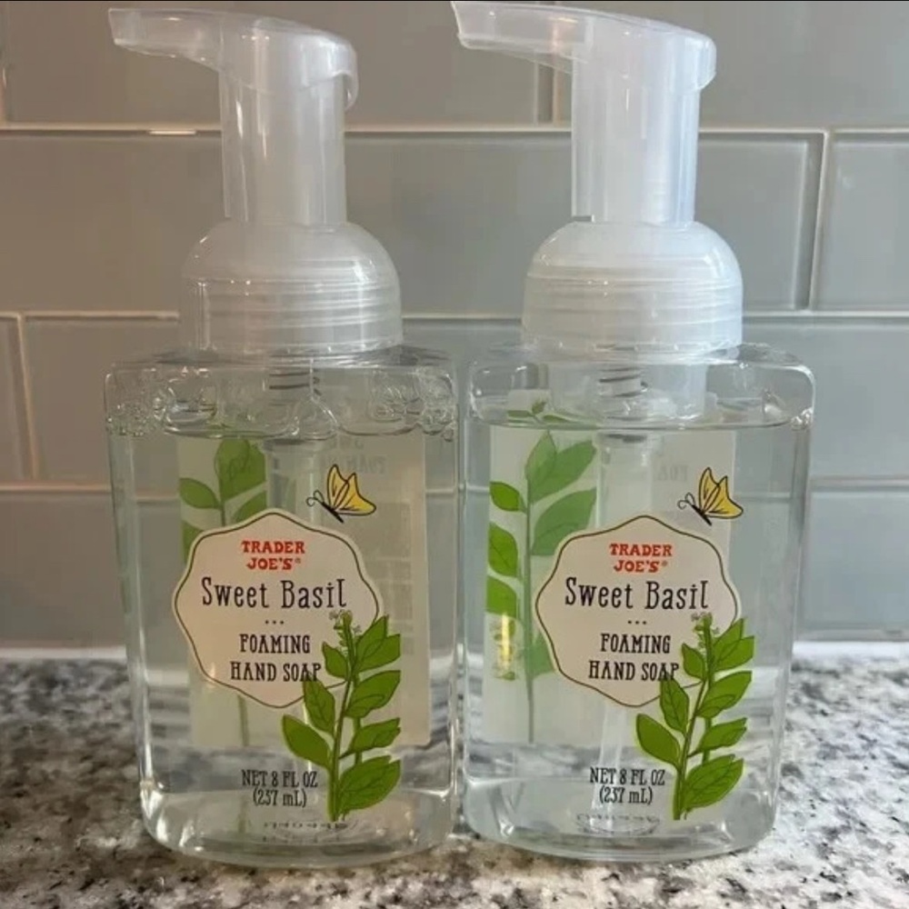 Trader Joe's Sweet Basil Foaming Hand Soap set of 2